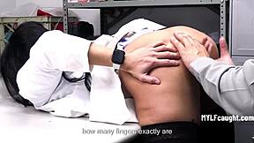 caught sheena ryder busted at work, rough desk doctor pounding