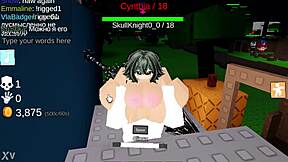 she receives exactly what she craves in roblox condo with futanari condom action