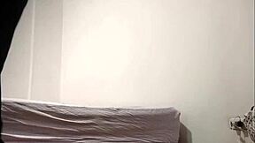 Hidden cam catches Mexican puta slipping condom on with her mouth?