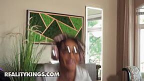 kay lovely squirts hard while erotic medusa straps and licks her pussy