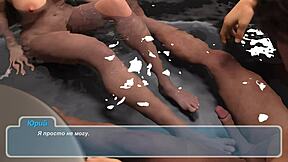 Blonde teen slut sucks big black cock while daddy watches her cum