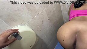 colombiana bent over in public store craves deep creampie fuck