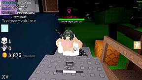 she receives exactly what she craves in roblox condo with futanari condom action