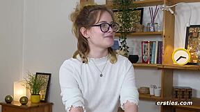 Ersties Luna Fingers And Toys Her Shaved Pussy With Dildo Vibrator Climax