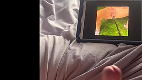 Edging Builds Pre-Cum Before Outdoor Public Multiple Cumshots on Big Tits