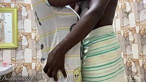 Heart pounding as I fuck stepmom with long cock in bathroom