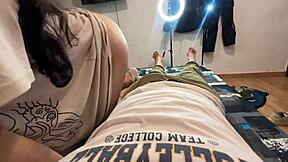 WOW INCREDIBLE STEPSISTER BLOWJOB DEEPTHROAT WHILE HOME ALONE RIPPING CLOTHES FOR CREAMPIE DOGGY!