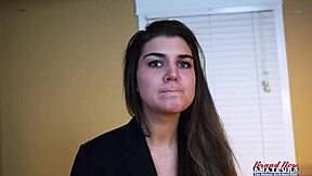 Stunning Brunette Vicky Masturbates Wet Pussy Before Doggystyle Cumshot Pounding