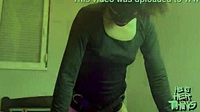 Mistress Binds Slave to Bed for Deepthroat Dildo Face Fuck and Cunnilingus