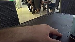 colombiana bent over in public store craves deep creampie fuck