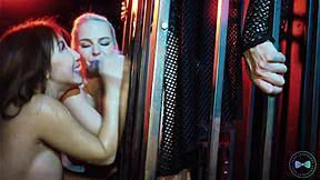 bbc dominates bound chinese and blonde girls in intense bdsm sex session with fingering