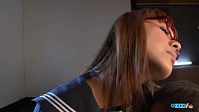 older creep hogties lovely asian with big natural tits for bondage fingering and slave sex