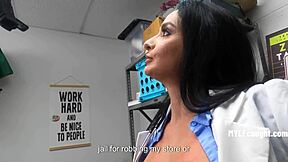 caught sheena ryder busted at work, rough desk doctor pounding