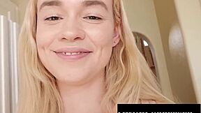 prom ends with petite blonde riding stepdad cock