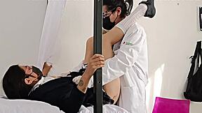 Mexican latina patient bent over hospital bed for doctor's monster cock pounding