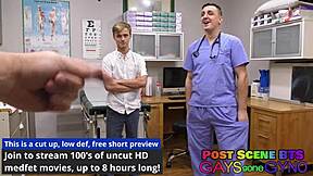 Dr. Canada Fingers Frank's Anal in Football Physical Close-Up