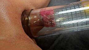 Pussy Stretches Huge Under Vacuum Pump for Massive Gaping Suction