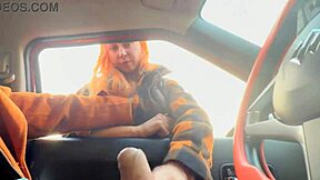 hey stranger caught me flashing dick in car now show those big tits and help jerk
