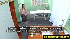 Hairy babe arrives at hospital where doctor bangs and fingers her during exam