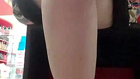 after workout did you see stepsis dirty feet and panties trying shoes in store?