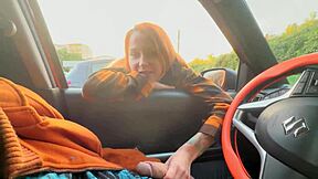 hey stranger caught me flashing dick in car now show those big tits and help jerk