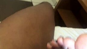 lorena's feet stroke that big black cock so good?