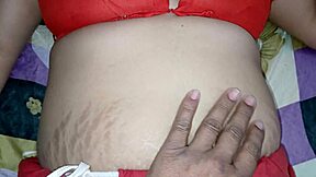 Stepmom begs for dick deep in her tight wet pussy lips right on the bed