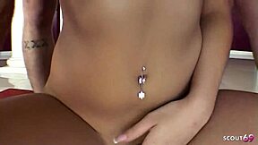 Sexy Blonde Wife Chokes on Four Huge Cocks in Cheating Blowbang