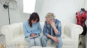 Xfeeds Skinny Teen Anal Casting with Deepthroat and Cumshot