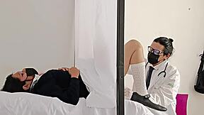 Mexican latina patient bent over hospital bed for doctor's monster cock pounding