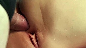 slide deep in her tight shaved ass fuckdoll double penetration closeup