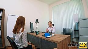 trying every position during that office loan meeting