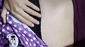 hey, horny latina neighbor walks in catching white guy jerking off on bed