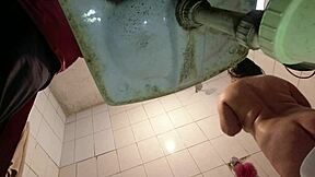 pervy guy spies latina schoolgirl stripping uniform in bathroom thrill