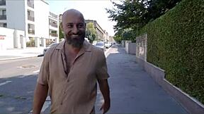 skinny teen in stockings rides huge cock while hubby watches 😈👀🍆