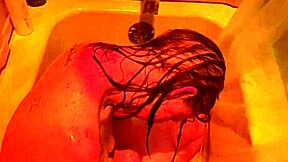 gagging on stranger cock deepthroat with golden shower titty fuck