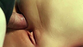 slide deep in her tight shaved ass fuckdoll double penetration closeup