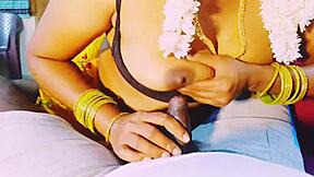 Sexy Indian bhabi moans dirty Telugu talk while getting fucked deep