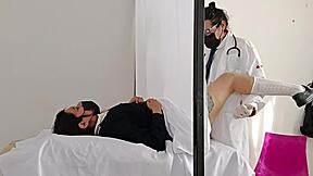 Mexican latina patient bent over hospital bed for doctor's monster cock pounding