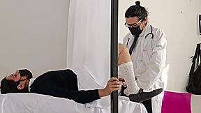 Mexican latina patient bent over hospital bed for doctor's monster cock pounding