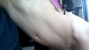 young petite slut strips in public car for rough blowjob and huge cum mouthful