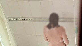 hidden cam spies latina nurse licking pussy in bathroom