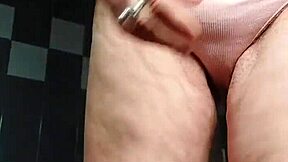 granny fucks her hairy pussy with a cucumber