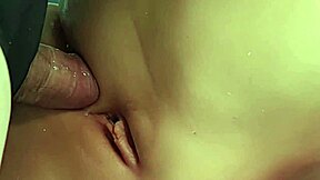 slide deep in her tight shaved ass fuckdoll double penetration closeup