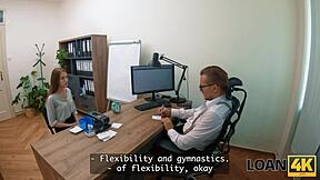 trying every position during that office loan meeting