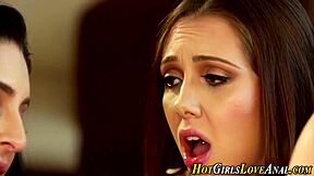 two lesbians grab vibrators and stuff each other's tight ass holes for the first time