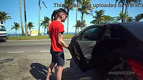 1.90m japanese-brazilian stunner honey strips naked then takes 3 huge cocks dap anal