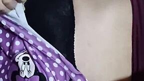 hey, horny latina neighbor walks in catching white guy jerking off on bed