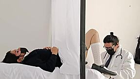 Mexican latina patient bent over hospital bed for doctor's monster cock pounding