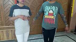 i tricked sexy teen student into naked yoga sucking cock personal trainer classroom